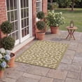 thumbnail image 3 of Safavieh Courtyard Lavern Geometric Indoor/Outdoor Area Rug, Green/Beige, 2' x 3'7", 3 of 10