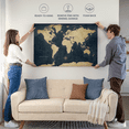 thumbnail image 6 of Elephant Stock Adventure Awaits World Map With Push Pins Wall Art - Map Canvas Art - 24" x 16", 6 of 8