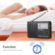 thumbnail image 4 of Radio Digital World Receptor de radio de banda completa AM/FM/SW/MW/LW Receptor de banda mundial estéreo, Radio de tamaño pequeño, negro Ormromra CJWUS-124, 4 of 8