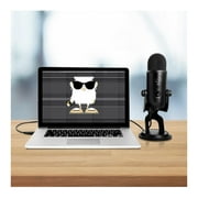 Blue Yeti USB Microphone (Blackout) Bundle with FocusPro Audio Headphones and Pop Filter (3 Items)
