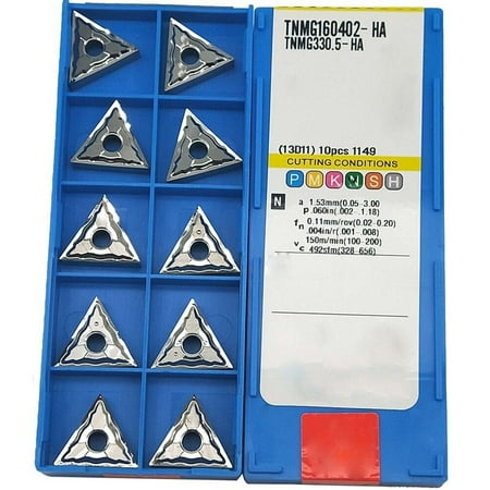 

10PC TNMG160402-HA H01 TNMG330.5-AK CNC Carbide insert Cutter blade for Aluminum