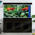 thumbnail image 3 of Green Forest Palm Leaf Aquarium Background, Natural Green Plant Theme Fish Tank Background, Crawling Aquarium Background with 10 EVA Double-Sided Tape, 48X20IN, 3 of 5