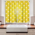 thumbnail image 2 of Ambesonne Yellow Kitchen Curtains, Vibrant Stars Fun Retro, 55"x45", White Yellow, 2 of 3