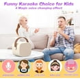 thumbnail image 5 of Karaoke Machine,Funny Toys Christmas Birthday Gifts for Kids Age 4-12 Girls,Boys,Adults,MEGUO Mini Karaoke Microphone Toys for 4,5,6,7,8,9,10,11,12+ Year Old Girls Boys Kids Birthday Party, 5 of 10