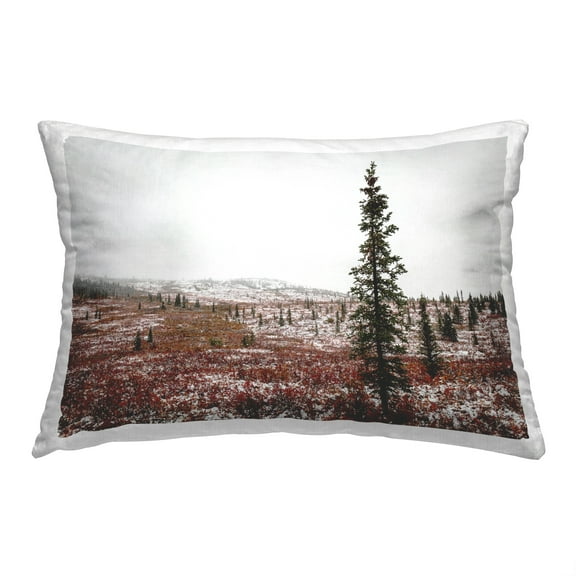 Stupell Industries Snowy Mountain Valley Decorative Printed Throw Pillow, 14 x 20