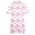 thumbnail image 2 of CLOISE Women Pjs Sets 2-Piece Cozy Short Sleeve Sleepwear Tees and Comfy Shorts Pjs Sets Comfort Button Up Monkey Print Funny Nightwear, 2 of 3