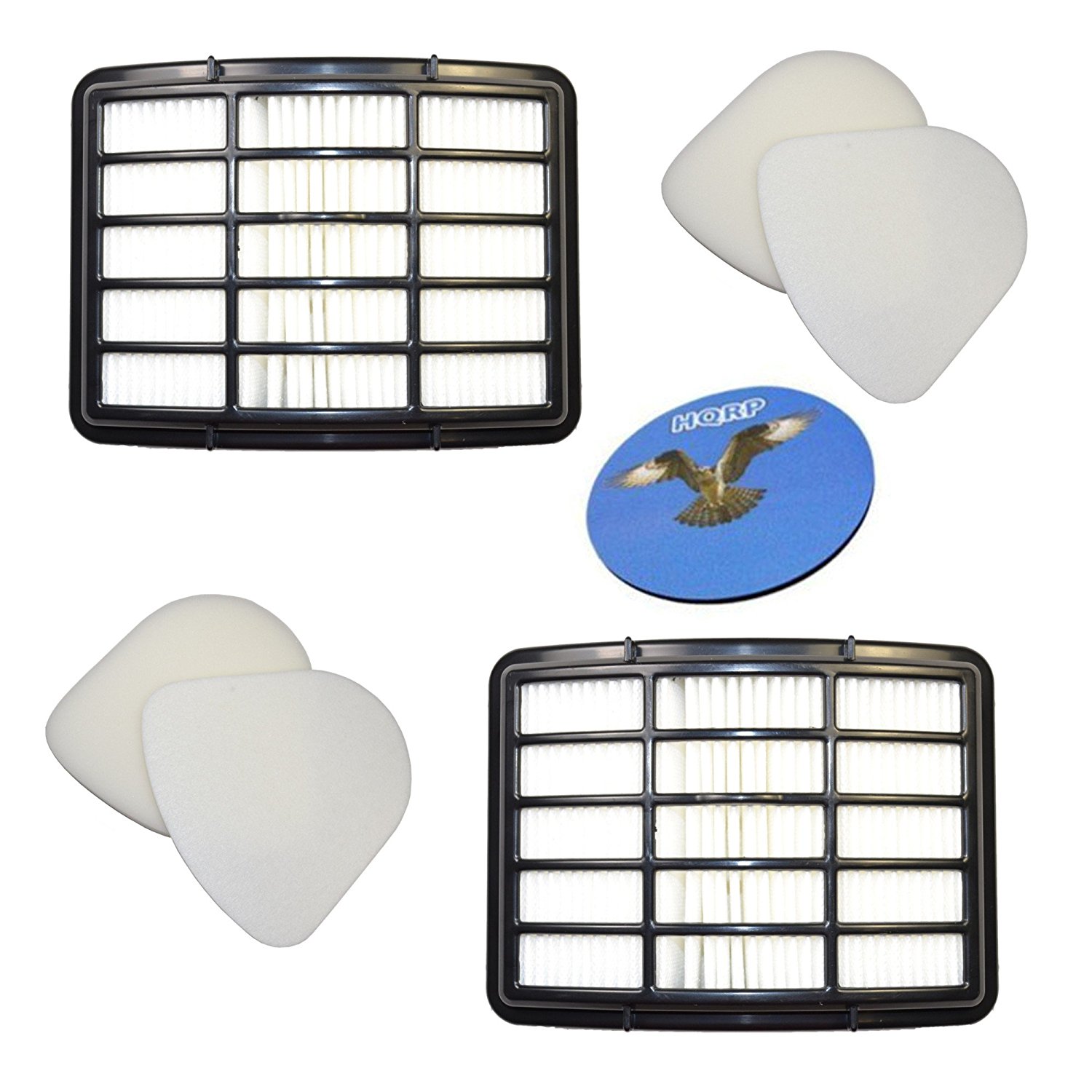 2-Pack HQRP Kit HEPA Filter Foam/&Felt Filters for Shark Navigator XHF350 XFF350