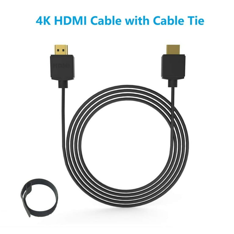 HDMI 1.4 Cable 6.6FT Thin HDMI Cord 4K 30HZ High Speed HDMI Wire Compatible with PC Nintendo Switch Xbox