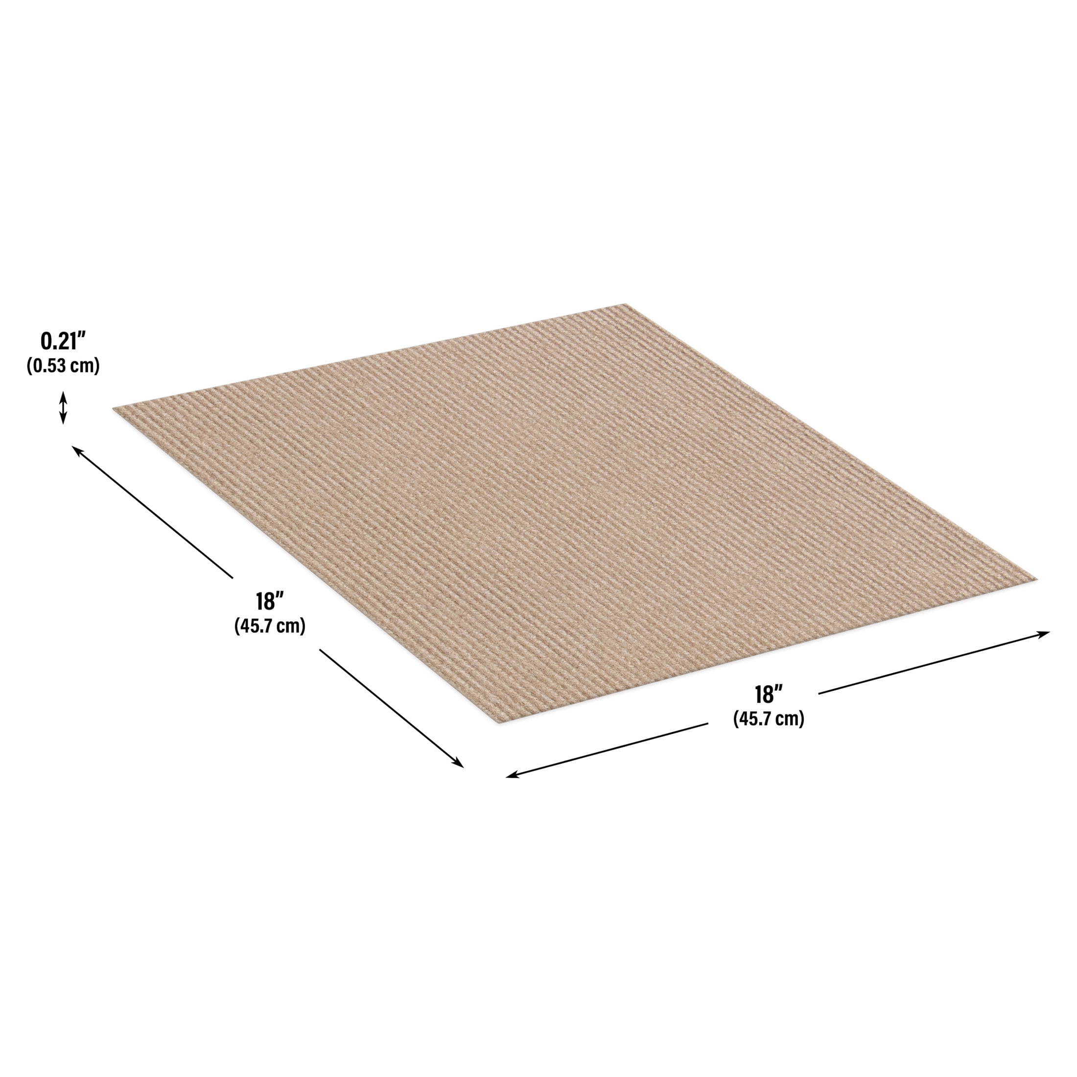 EAZY Floor French Broad Beige Peel-and-Stick Polyester Carpet Tiles for Versatile Areas 22.5 sq ft 10 Tiles Per Box