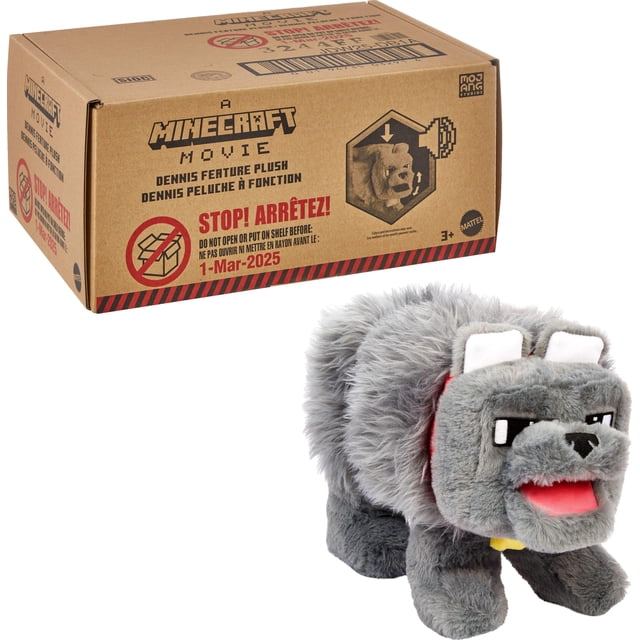 Peluche Mattel Minecraft Interactive Dennis The Wolf