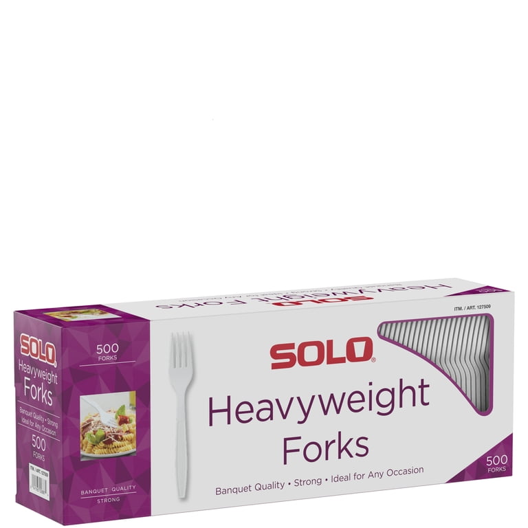 Solo Plastic Forks, White, 500 Count photo 2