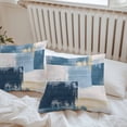 thumbnail image 5 of Abstract Collage Art Outdoor Pillow Covers Pack of 2 Vintage Blue Oil Painting Theme Waterproof Throw Pillow Covers Decorative Cushion Cases for Patio Garden Tent Balcony Couch 20x20 inch, 5 of 8