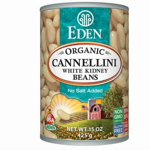 Eden Foods Organic Cannellini White Kidney Beans -- 15 oz Pack of 3