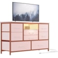 thumbnail image 1 of Jojoka 8-cajón LED cómoda mesa de TV con power outlet, suitable para 55\, 1 of 7