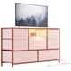 thumbnail image 1 of Jojoka 8-cajón LED cómoda mesa de TV con power outlet suitable para 55\, 1 of 7