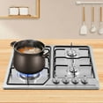 thumbnail image 7 of 23Inch Gas Cooktop, 4 Burners Built-in Gas Stove Kitchen Cooktop Stainless Steel Electronic Pulse Ignition Thermocouple Protection NG Convertible Propane Cooktop for Cooking (4 Burners Sliver), 7 of 7