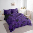 thumbnail image 3 of Feelyou Mystic Purple Love Heart Twin Bedding Sets 7-Piece, Romantic Valentines Day Bedding Comforter Set, Teens Boys Girls Adult Reversible Sheet Sets, Super Cozy Room Decor, 3 of 7