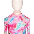 thumbnail image 5 of Sholeno Girls' Colourful Rash Guard Swim Shirt Long Sleeve Shirts Athletic Surf Pullover Swim Tops Pink 14, 5 of 6