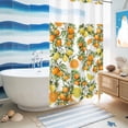 thumbnail image 5 of No Hook Shower Curtain, Orange Lemons Shower Curtains for Bathroom with See Through Top Window, Summer Botanical Farmhouse Vintage Art Waterproof & Washable Bath Curtain Small Stall 36"x78", 5 of 9