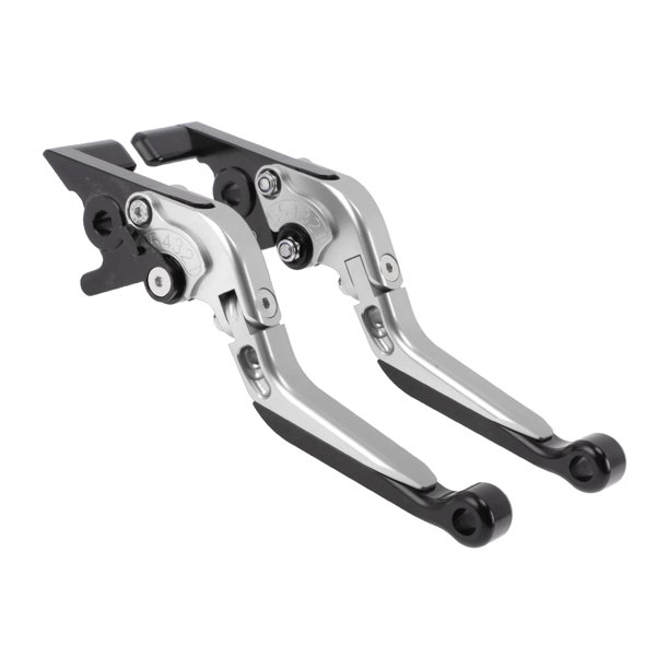 Palancas de freno y embrague ajustables Unique Bargains Largo Corto para Aprilia Dorsoduro 750 Aleación de aluminio T6 6061 Tono plateado con extremo negro
