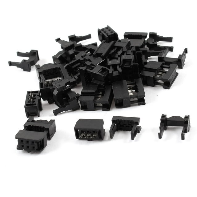 15 Piezas Conector de Cable IDC Negro FC-6P Cabecera Femenina de 6 Pines 2.54mm Pitch