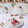 thumbnail image 3 of 4th of July Cloth Napkins, Red Truck Balloon Floral Cherry Watercolor Washable and Reusable Dinner Napkins Set of 8, Table Napkin for Kitchen Party Birthday Wedding Hotel Housewarming 20"x20", 3 of 9