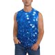 thumbnail image 1 of Balery A Blue Glitter Camisetas sin mangas para hombre, absorbe la humedad y protege contra el mal olor.-Small, 1 of 7