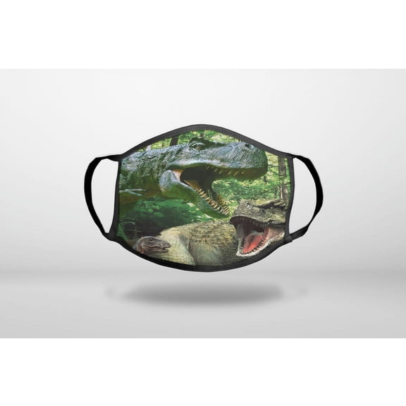 T-Rex Dinosaurs Raptor - 3-Ply Reusable Soft Cloth Face Covering, Unisex, Cotton Inner Layer