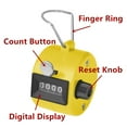 thumbnail image 4 of GOGO ABS Handheld Tally Counter, 4 Digit Display Clicker, for Sport Events Coach - Yellow, 4 of 7