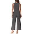 thumbnail image 3 of INSPIRAR CHIC Mono de Mujer Vestido Casual Sin Mangas Cuello Redondo Pantalones Anchos XL Gris, 3 of 5