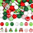 thumbnail image 1 of Cuentas de Madera FairySandy Navidad 240 Pzs 1,6 cm 15 Estilos, 1 of 6