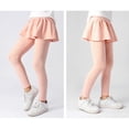 thumbnail image 3 of Kids Toddler Girls Footless Leggings with Ruffle Tutu Skirt Cotton Fleece Lined Warm Thick Pantskirt Pants Tights, 3 of 3