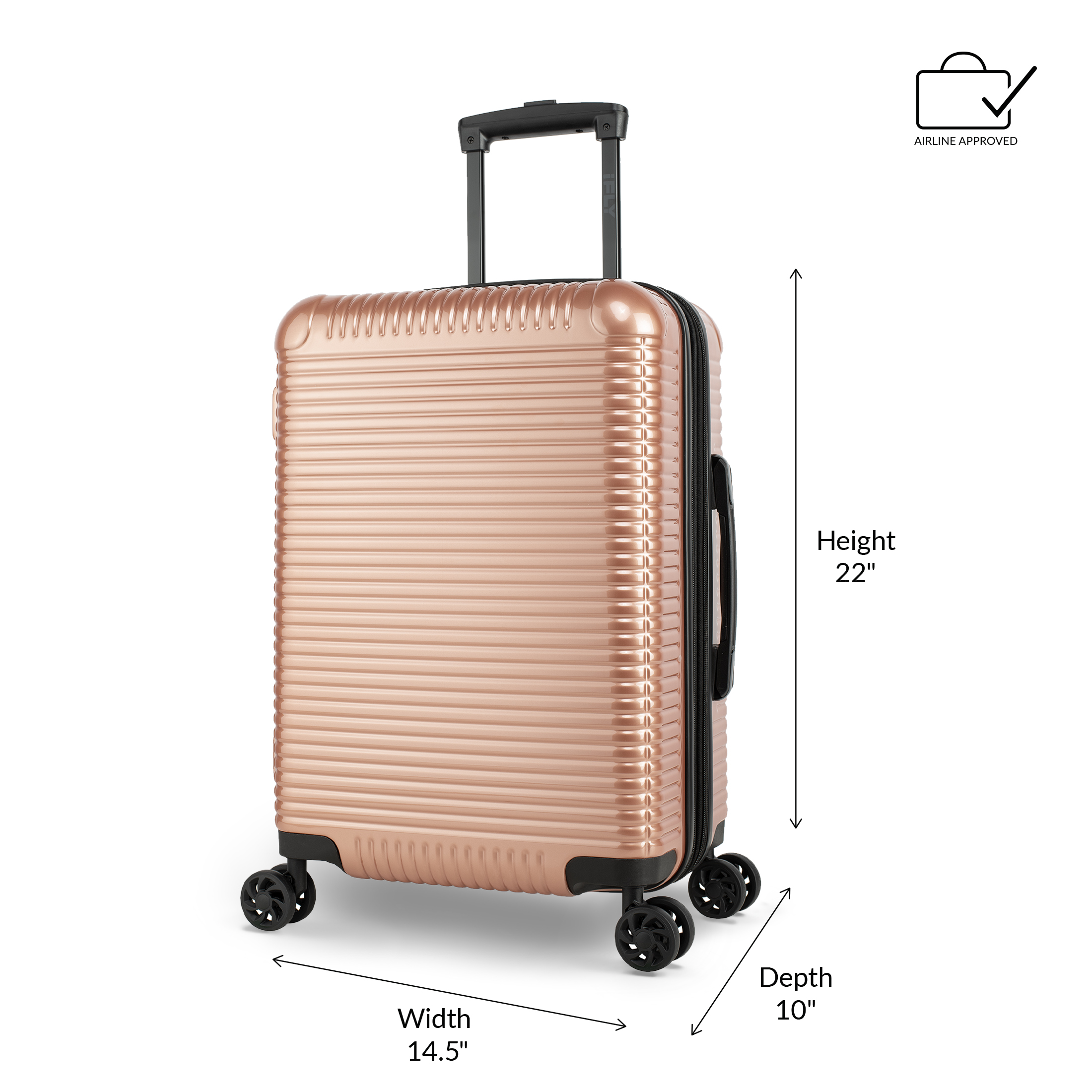 iFLY Hardside Alloy 20 Inch Carry-on, Copper - image 2 of 9