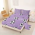 thumbnail image 2 of Erosebridal Ball Sport Games Queen Sheet Sets,Cartoon Football Soccer Pattern Bed Set For Kids Boys 4pcs, 2 of 6