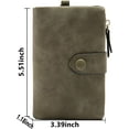 thumbnail image 4 of Womens Small Leather Wallet, RFID Bifold Ladies Wristlet with Card Slots id Window Zipper Coin Purse, 4 of 4