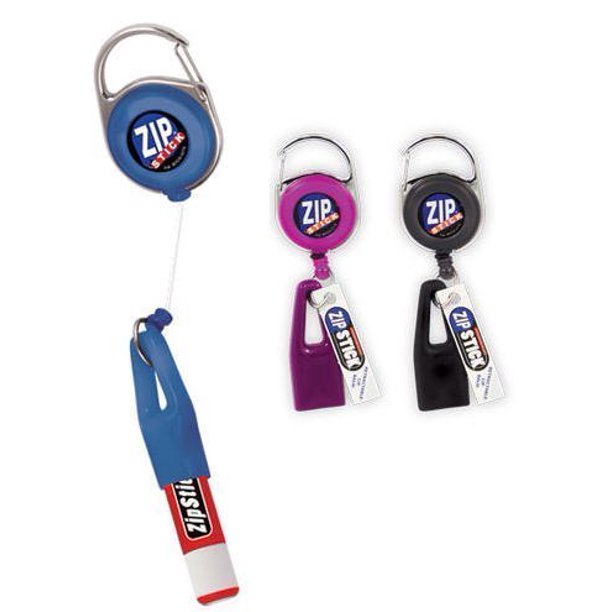 Zip Stick Retractable Lip Balm Holder Assorted Colors