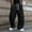 6# Black, variant on Uncuffed Baggy Sweatpants Men Vintage Comfort Drawstring Waist Jogging Slacks with Pockets Outdoor Travel