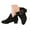 Black, variant on Kids Ankle Boots Boys Girls Buckle Suede Low Heel Dress Shoes Cowgirl Short Booties(Pink,35)