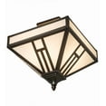 thumbnail image 6 of Meyda Tiffany 189545 H Mission 4 Light 19" Wide Semi-Flush Ceiling Fixture - Craftsman, 6 of 7