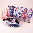 thumbnail image 3 of Soumake American Flag Headband Women Girls Red White Blue Elastic Hair Hoop Anti-Slip Knot Design Headgear Patriotic 4th of July Hair Accessories For Holiday Celebrations, 3 of 7