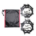 thumbnail image 1 of Crampones para Exteriores, 8 Dientes, Acero Inoxidable, Antideslizantes, para Nieve, Montañismo, Cubiertas para Zapatos, Equipo para Exteriores, Color Negro, 1 of 5