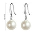 thumbnail image 3 of ddioayh Stylish White Teardrop Simulation Pearl Earrings,Dangle for Women Baroque Style Jewelry Long Temperament Hook Simple Earrings Hanging Jewelry,Party Accessories, 3 of 9