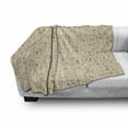 thumbnail image 3 of Egyptian Print Soft Flannel Fleece Throw Blanket, Old Dated Hieroglyphics Language Hand Written Style Borders Worn Look, Cozy Plush for Indoor and Outdoor Use, 50" x 60", Tan Brown, by Ambesonne, 3 of 6