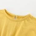 thumbnail image 5 of CYRBOKO Summer Dresses for Toddler Girls 2025, Birthday Cotton Casual Short Sleeve Princess Dresses Yellow Size 4-5 T, 5 of 7