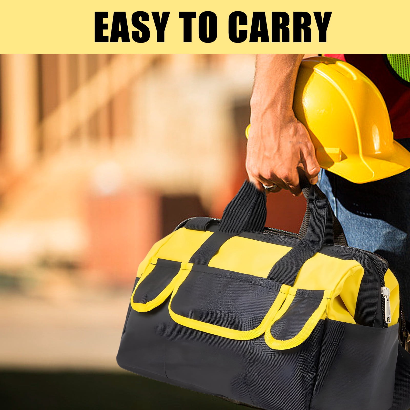 Multifunctional Tool Bag with Comfortable Shoulder Strap Heavy Duty Canvas Tool Bag Ample Space for Easy Carrying & Use