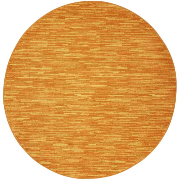 HomeRoots 479615 8 x 8 ft. Sunburst Round Non Skid Indoor & Outdoor Area Rug