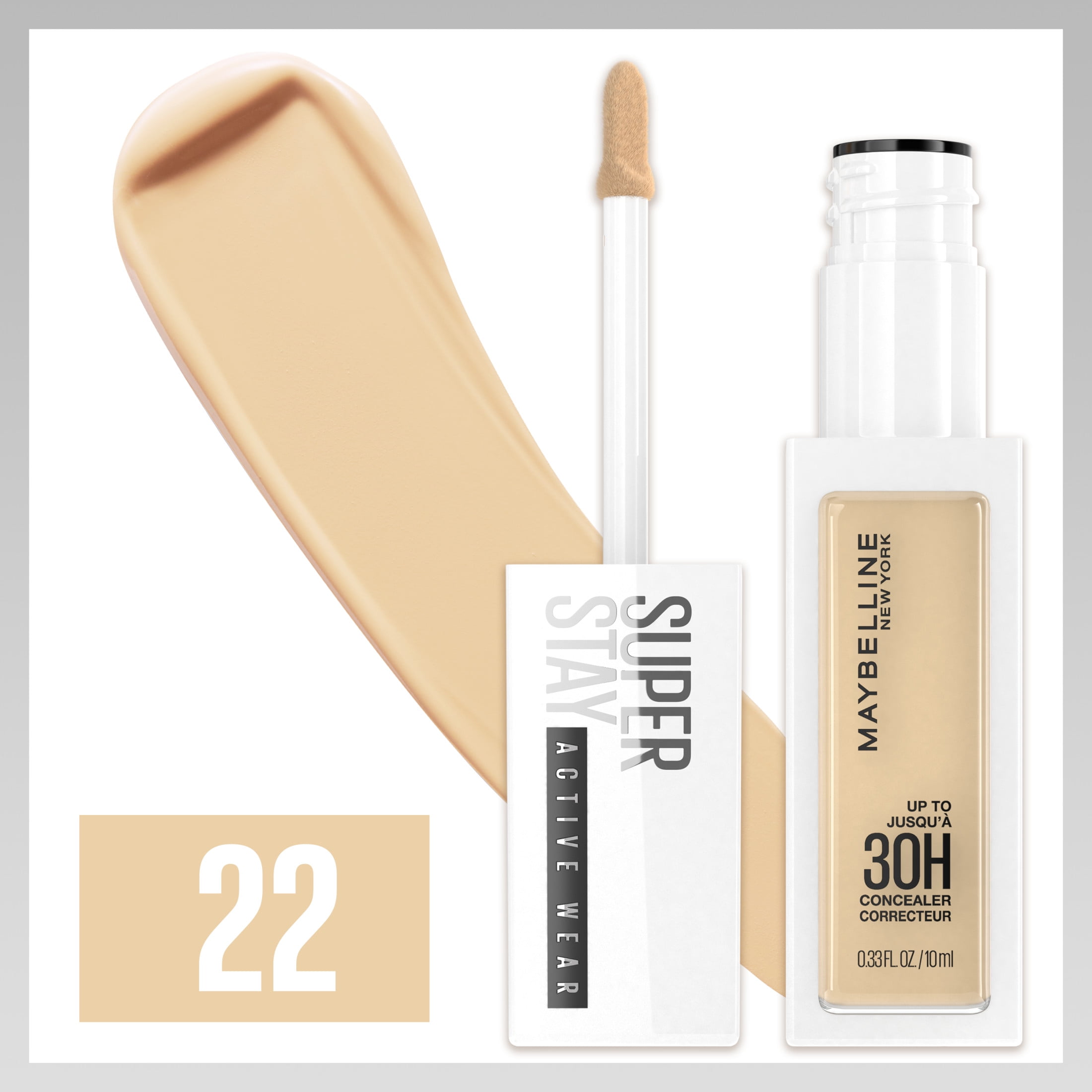 (2 pack) Maybelline Super Stay Longwear Liquid Concealer, Full Coverage, 22, 0.33 fl oz