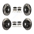 thumbnail image 1 of Transit Auto Front Rear Coated Drilled Slotted Disc Brake Rotors and Semi-Metallic Pads Kit for Car Subaru Impreza KDS-100246, 1 of 11