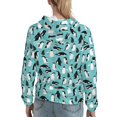 thumbnail image 7 of Sikiie Penguins Women's Casual Hoodies Long Sleeve Lightweight Pullover Tops Loose Sweatshirt-XX-Large, 7 of 7