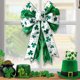 thumbnail image 4 of Pendiente de Lazo Verde del Día de San Patricio - Diseño de Lazo Doble en Capas, Textura de Terciopelo, Decoración de Tela de 50x28cm para Trajes Festivos o Accesorios, 4 of 6